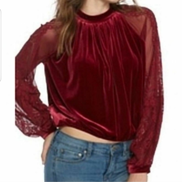 Free People Tops - Free people velvet blouse